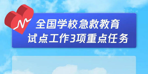 教育部開(kāi)展全國(guó)學(xué)校急救教育試點(diǎn)工作，首批擬組織150所學(xué)校參與